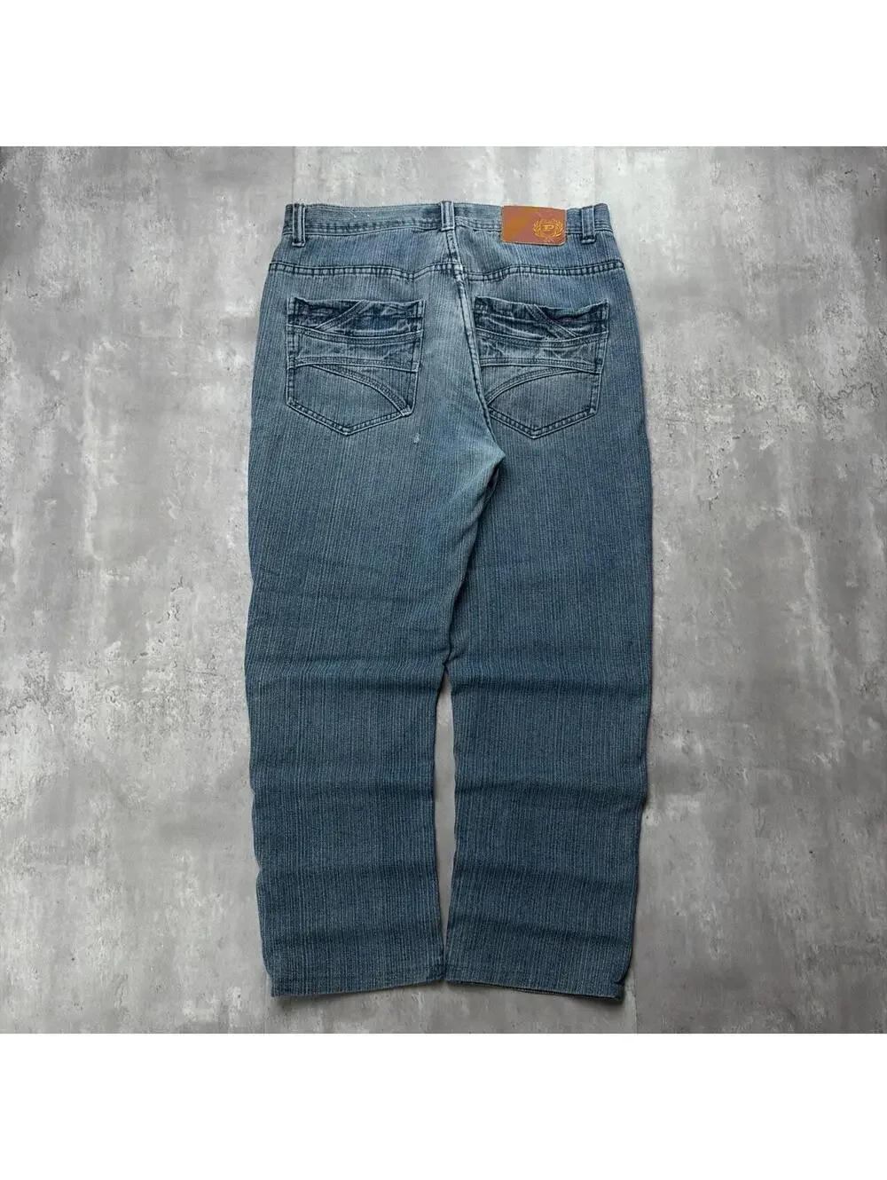 Y2K Blue Phat Farm Grunge Loose Skater Denim Jeans